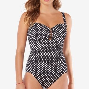 Retro Polka Dot One Piece Swimsuit
